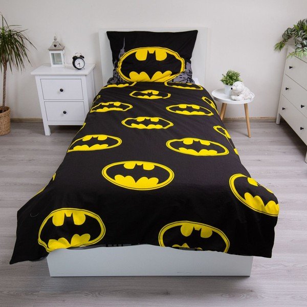 Pamučna dječja posteljina za krevet za jednu osobu 140x200 cm Batman "The Emblem" – Jerry Fabrics-image-2