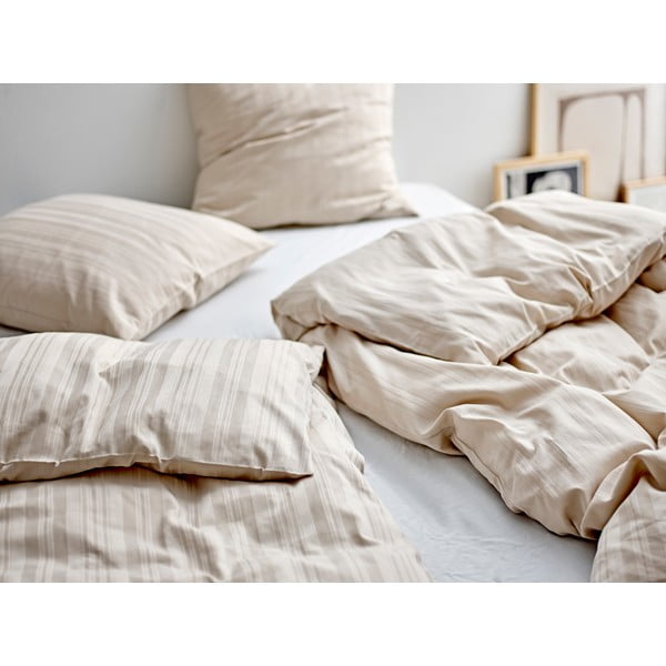 Bež posteljina za krevet za jednu osobu od damasta 140x200 cm Noble – Södahl-image-1