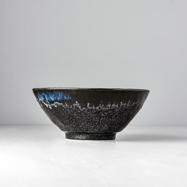 Crna keramička zdjela za udon MIJ Matt, ø 20 cm-image-1