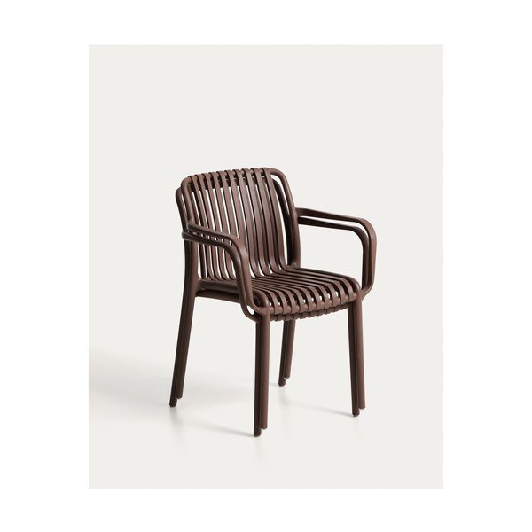 Smeđa plastična vrtna stolica Isabellini – Kave Home-image-3
