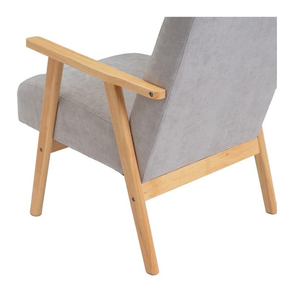 Siva fotelja od šenila Vintage – Casa Selección-image-4