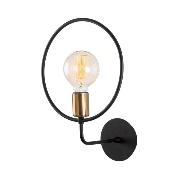 Crna zidna lampa Circle – Opviq lights-image-2