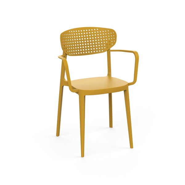 Žuta  plastična vrtna stolica Aire – Rojaplast