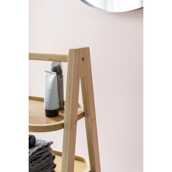 Crna/u prirodnoj boji od bambusa kupaonska polica 44x80 cm Ecori – Wenko-image-1