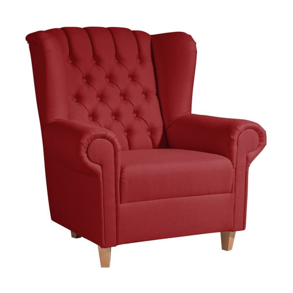 Crvena fotelja s imitacijom kože Max Winzer Vary Leather