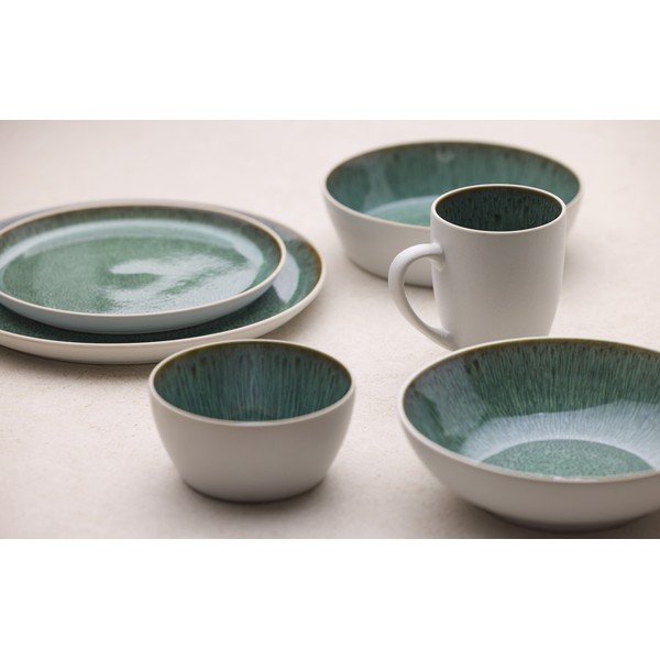 Bijela/zelena zdjelica od kamenine 850 ml Gastro White/Green – Bitz-image-1