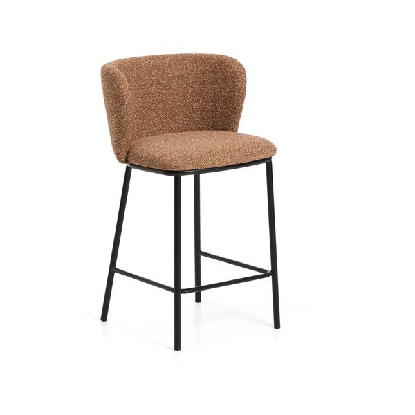 Podstavljena barska stolica boja terakote (visine sjedala 65 cm) Ciselia – Kave Home
