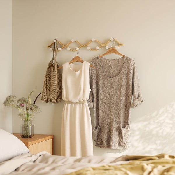 Zidna vješalica od masivnog kaučuka u prirodnoj boji Montage – Umbra-image-3