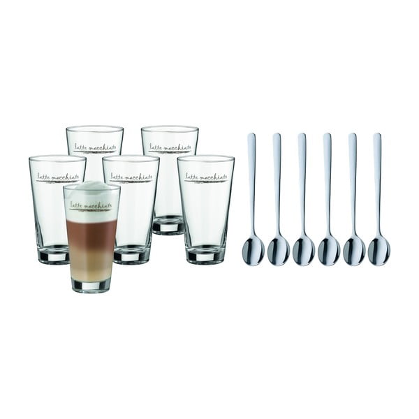 Staklene šalice sa žličicama srebrne boje u setu od 6 komada 280 ml - WMF-image-3