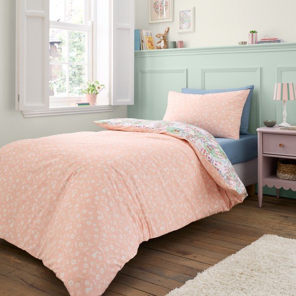 Pamučna dječja posteljina za krevet za jednu osobu 135x200 cm Meadow Bunnies – Belle & Boo-image-3