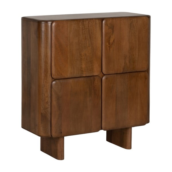 Smeđi ormarić od masivnog manga 104x110x45 cm Nosy – Ixia