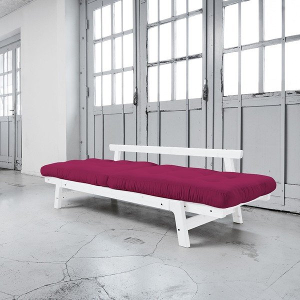 Sofa na razvlačenje Karup Step White / Pink-image-2