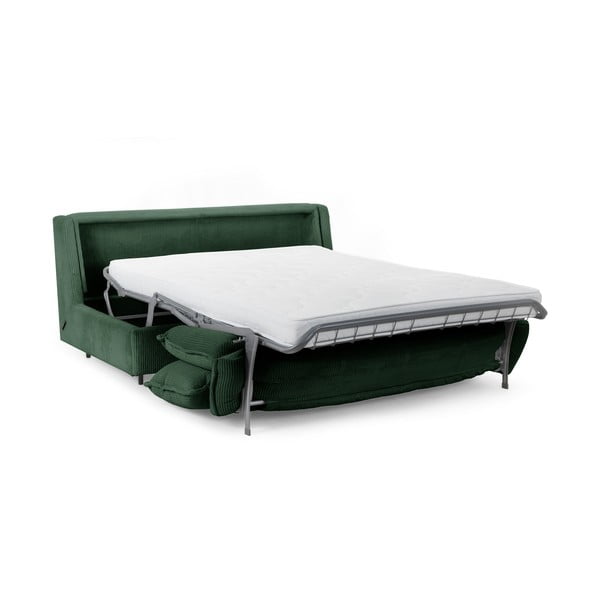 Zelena sklopiva sofa od samta 184 cm Isadora – Bobochic Paris-image-4