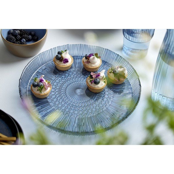 Plavi stakleni tanjur za posluživanje ø 30 cm Kusintha – Bitz-image-1