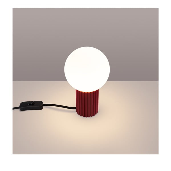 Bordo stolna lampa sa staklenim sjenilom (visina 19 cm) Orbital – Sollux-image-1