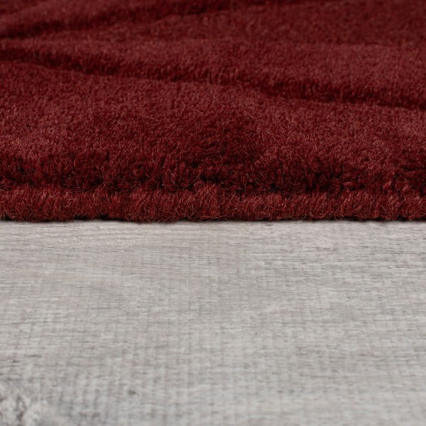 Bordo ručno rađen vunen tepih 160x230 cm Shard Red – Flair Rugs-image-4