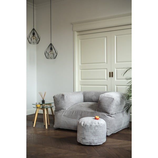 Smeđa vreća za sjedenje od bouclé tkanine MooG – SLOWDOWN-image-1