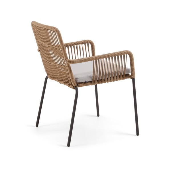 Vrtna pletena fotelja sa čeličnom konstrukcijom Kave Home Samt-image-3