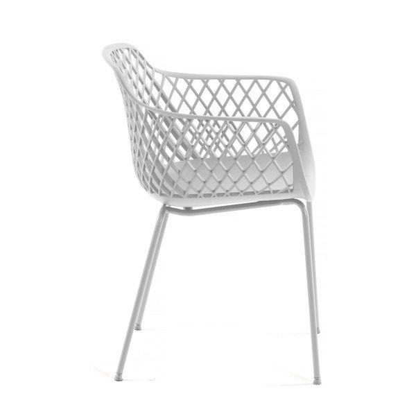 Bijela metalna vrtna stolica Quinn – Kave Home-image-2