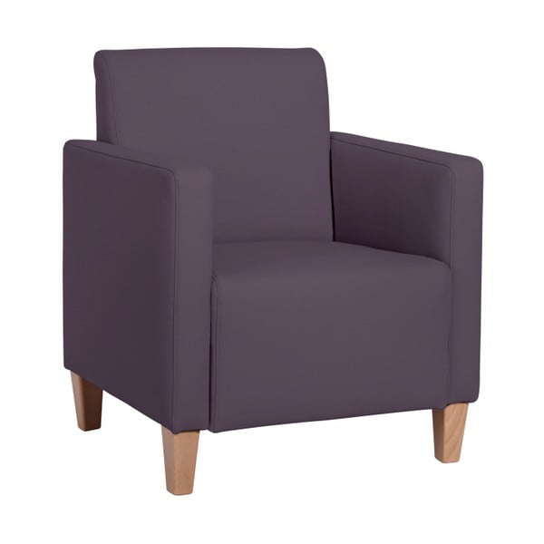 Ljubičasta fotelja od imitacije Max Winzer Milla Leather Violet