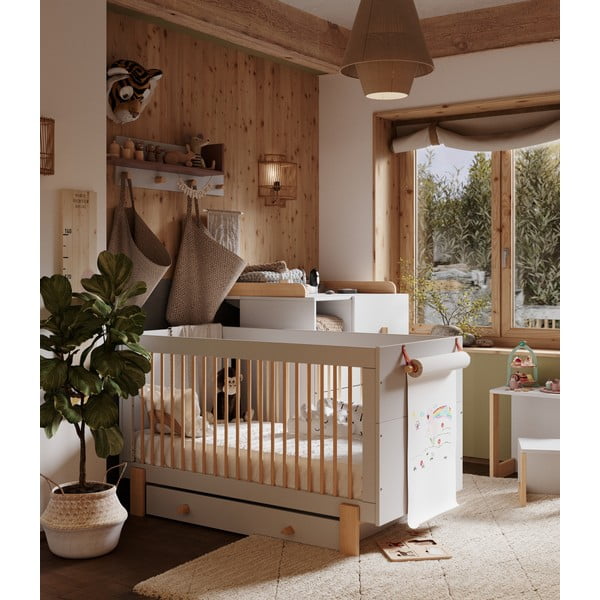 Svijetlo siva niska dječja komoda 105x100 cm Cube - Pinio-image-1