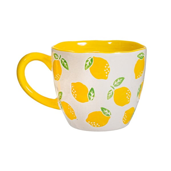 Žuta /bijela keramička šalica 250 ml Lemon – Sass & Belle