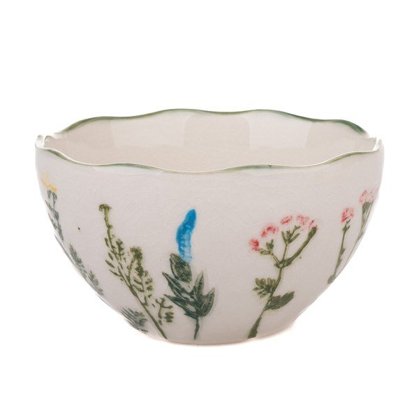 Bijela porculanska zdjelica Flower Garden – Dakls