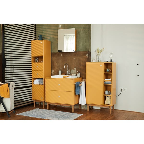 Senf žuti visok/zidni kupaonski ormarić 40x158 cm Color Bath – Tom Tailor-image-1