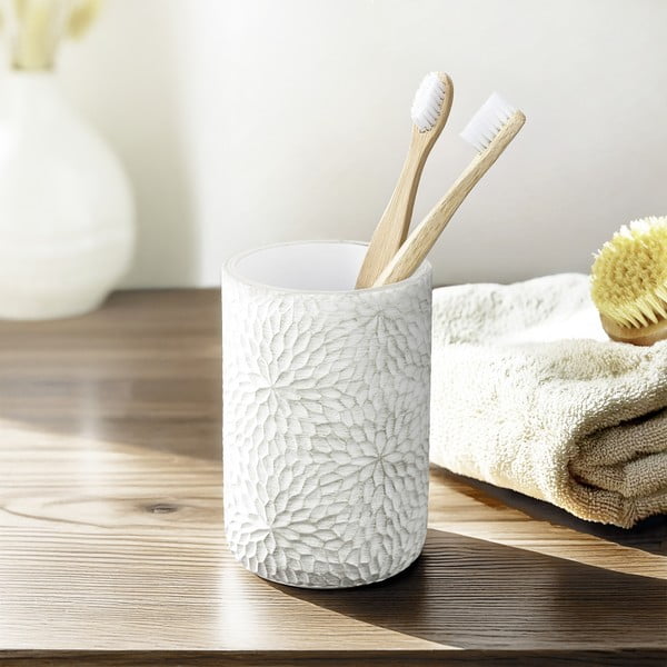 Bijela/u zlatnoj boji čaša za četkice za zube od polyresina Montalfano – Wenko-image-1