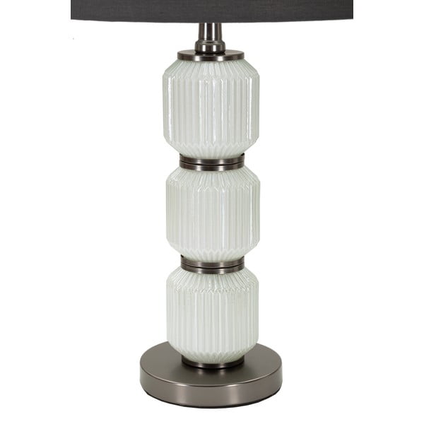 Siva stolna lampa s tekstilnim sjenilom (visina 57 cm) Bright – Mauro Ferretti-image-4