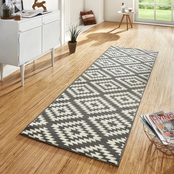 Sivo-bijela staza Hanse Home Basic Nordic, 80 x 350 cm-image-1