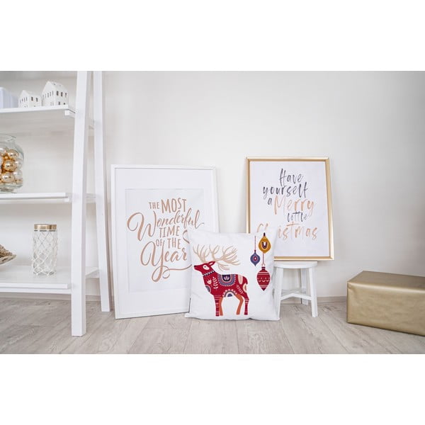 Božićni jastuk s pamučnim prevlakama Butter Kings Folk,, 45 x 45 cm-image-1