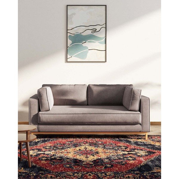 Svjetlo smeđa baršunasti sofa 192 cm Celerio – Ame Yens-image-1