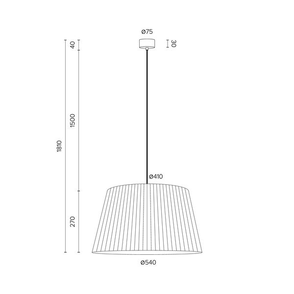 Crna viseća svjetiljka Sotto Luce Kami, ⌀ 54 cm-image-3