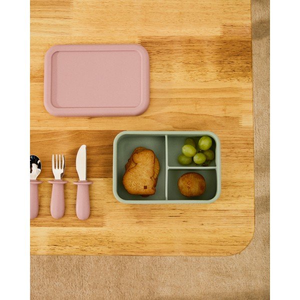 Ružičasti plastičan/silikonski dječji pribor za jelo 3 kom Lili – Kave Home-image-2