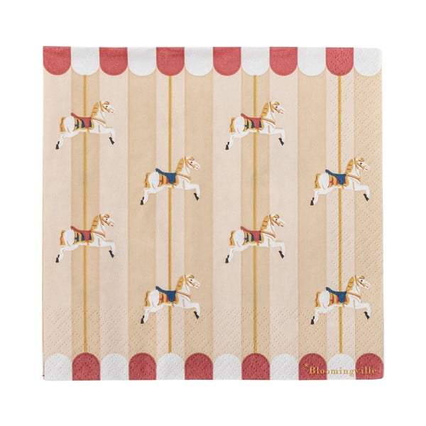 Papirnati ubrusi u setu 20 kom 33x33 cm Merry-go-round – Bloomingville-image-2