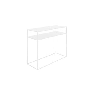 Bijeli konzolni metalni stol s policom CustomForm Tensio, 100 x 35 cm