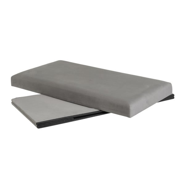 Svijetlo sivi baršunast tabure Estela – Casa Selección-image-2