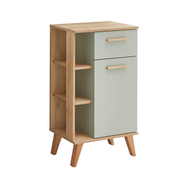 Zeleni niski kupaonski ormarić u dekoru hrasta 51x90 cm Set 963 - Pelipal-image-2