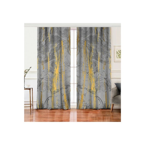 Zavjese u sivo-zlatnoj boji u setu od 2 kom 140x260 cm - Mila Home-image-2