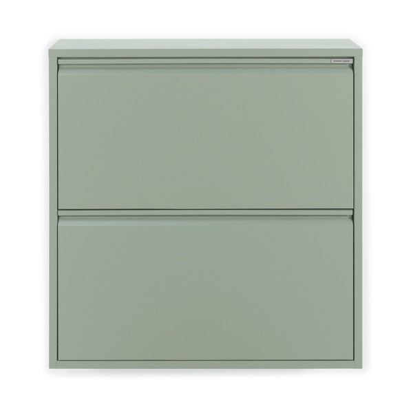 Prljavo zeleni metalni preklopni ormarić za cipele 75x77,5x22,5 cm Billy – Spinder Design-image-3