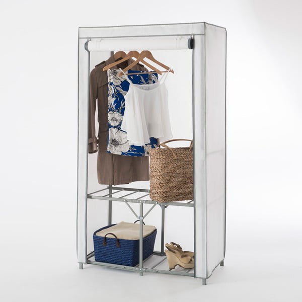 Bijeli tekstilni ormar Compactor Ormar Organiziran-image-1