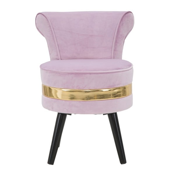 Svijetlo ružičasta tapecirana fotelja s niskim naslonom za ruke Mauro Ferretti Paris