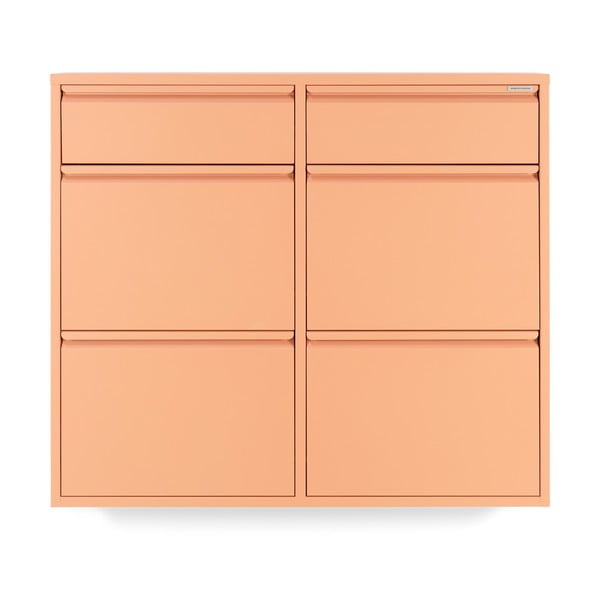 Metalni preklopni ormarić za cipele u boji lososa 98x86x15 cm Billy – Spinder Design-image-2