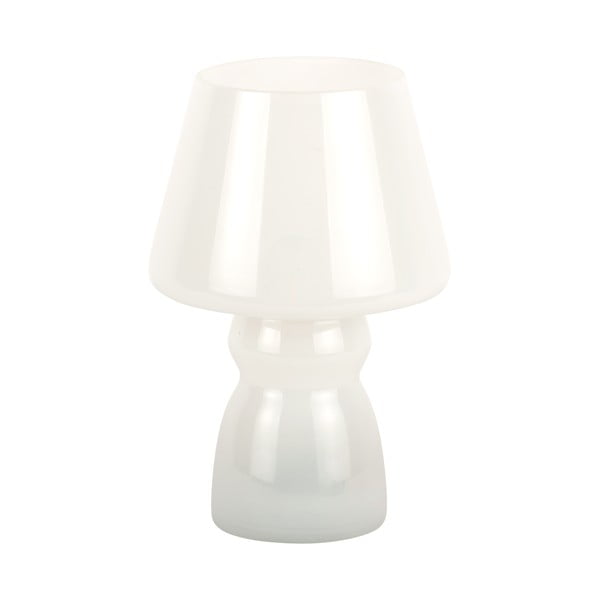 Bijela LED stolna lampa sa staklenim sjenilom (visina 25,5 cm) Classic – Leitmotiv