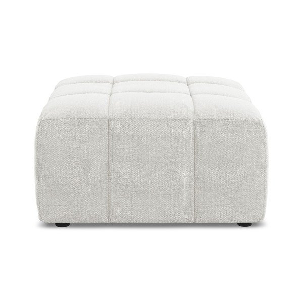 Bijeli tabure od bouclé tkanine Aloha – Makamii