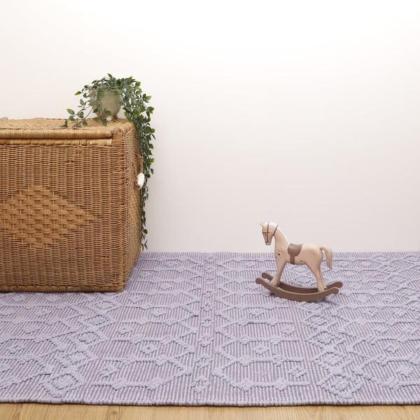 Sivi pamučni ručno izrađeni tepih Nattiot Blonder, 110 x 170 cm-image-4