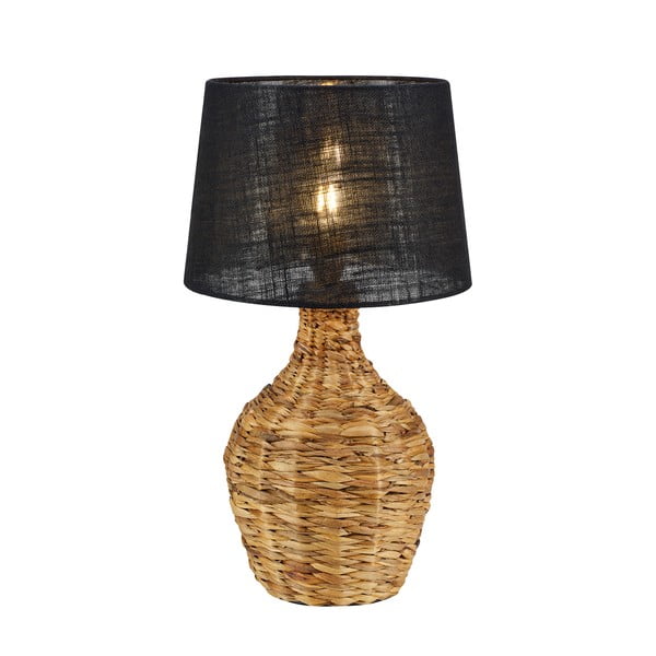 Crna/u prirodnoj boji stolna lampa sa sjenilom od jute (visina 58 cm) Paglia – Markslöjd