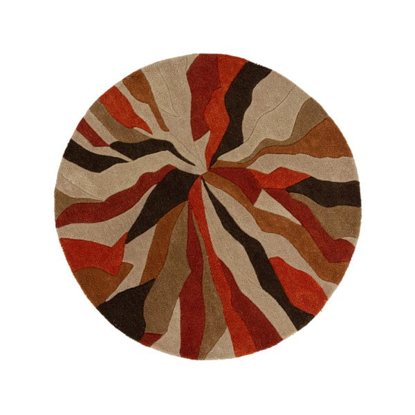 Narančasti tepih Flair Rugs Splinter, ⌀ 135 cm