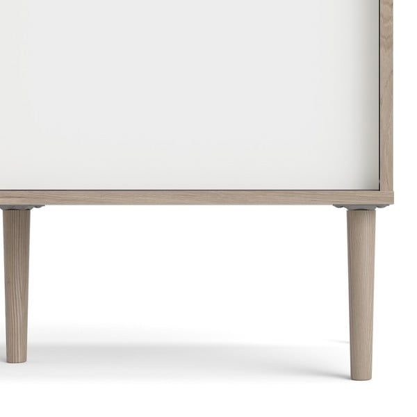 Bijeli regal za knjige s okvirom u hrastovom dekoru Tvilum Rim, 99 x 176 cm-image-4